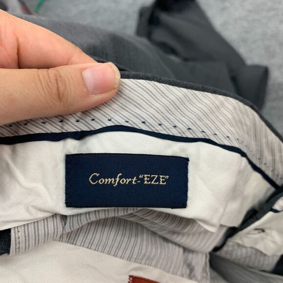 Patrick James West Coast Classic Pants Mens 35 Gray Wool Comfort EZE Pleated - Picture 11 of 13